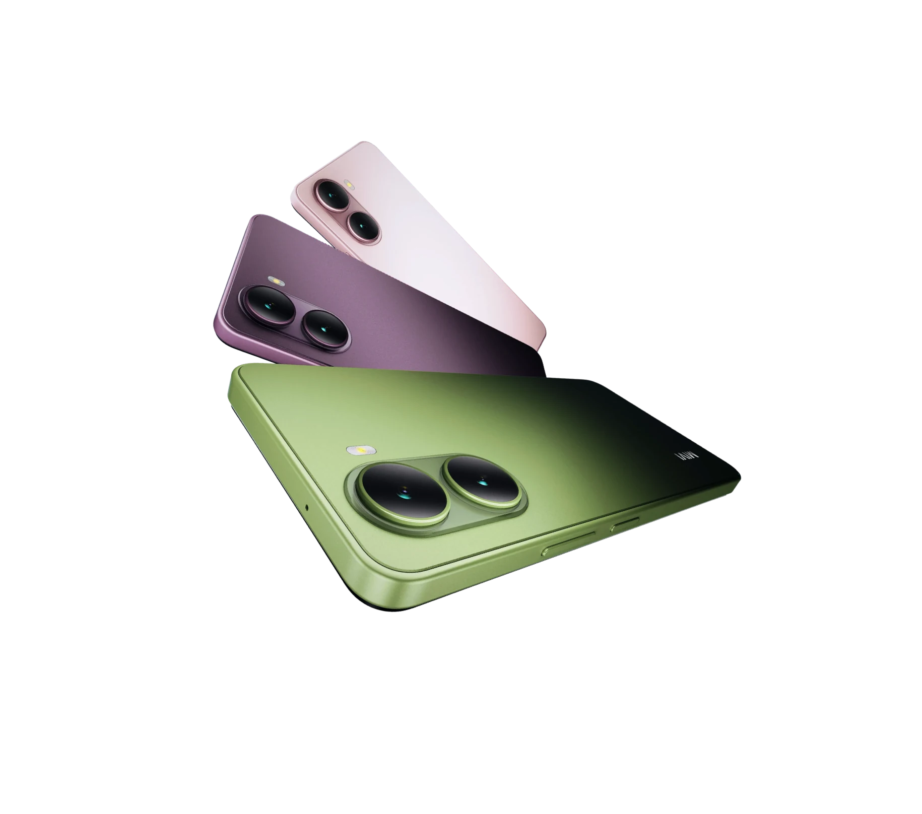 Mivi One 5G in Pink, Burgundy and Green